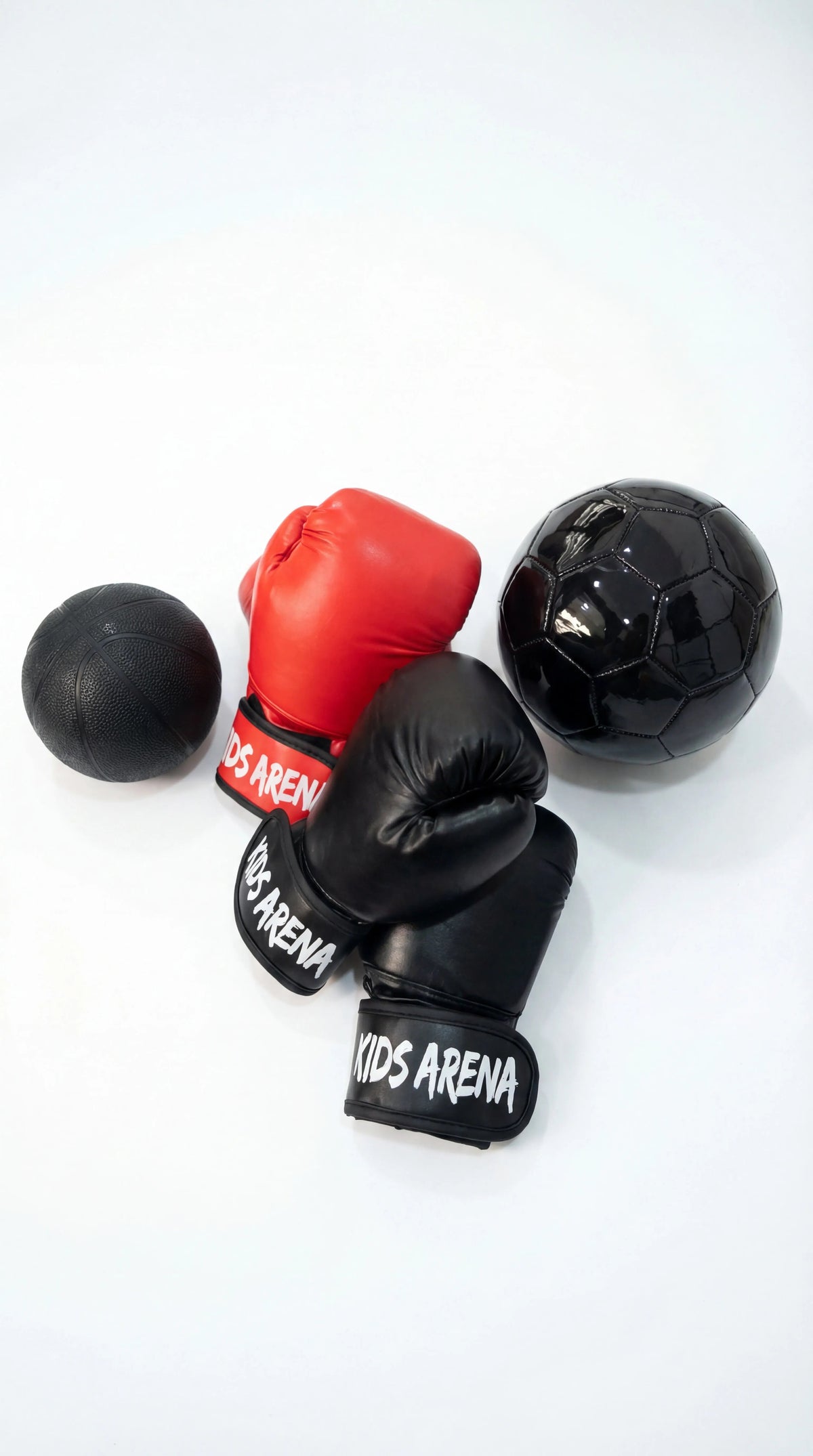 Bal en bokshandschoenen uit de Kids Arena bundel